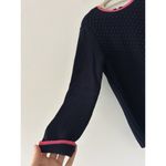 Talbots  Cotton Textured Crewneck Sweater Pink Details Preppy Size Medium Petite Photo 9