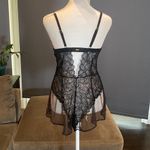 DKNY  Shapewear Teddy Romper Lace Black Adjustable Straps Size L NWT Photo 3