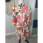 Petal and Pup White Floral Bell Sleeve Tie Waist High Neck Mini Peta Dress XL Photo 2