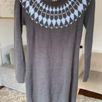 Charming Charlie Vintage Fair Isle Knit Sweater Dress Gray M Old Money Academia Photo 0