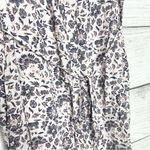 Loft Ann Taylor Pink & Gray Floral Button Front Belted A-Line Dress Size Medium Photo 6