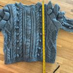 ZARA Blue Ruffle Sweater M Photo 3