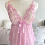 Dolls Kill Pink Y2K Sheer Sequin Baby Doll Tank Top Size XL Photo 0
