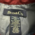 Denim & Co Denim Embroidered Paisley Jacket Trim Collar Boho Artsy Pockets Women Small Photo 3