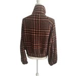 HYFVE Brown Black Houndstooth Bomber Jacket Coat Size Medium Photo 4