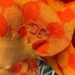 Tory Burch Jacquard Knit Mock-Neck Sweater Bright Bitter Orange Poppy NWT Mod Retro Vibe Photo 2