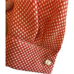 Outback Red  Women's‎ Redish Pink-Coral Polka Dot Blouse Size Medium Lightweight Photo 3