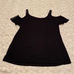 Rock & Republic  Women’s Black Cut Out Blouse Size Medium Photo 8