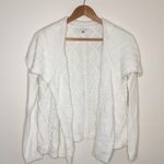 CAbi 193 Cable Knit Open Front Cardigan Sweater Womens Sz M Shawl Collar Vanilla Photo 3