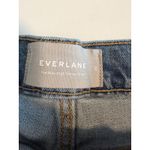 Everlane The Way High Denim Shorts Blue Raw Hem Size 28 Photo 5