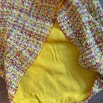 Gucci NWT yellow cotton blend a line tweed sequin embellished knee length skirt Photo 6