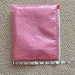 Glossier Bubble Pink Zipper Cosmetic Bag Pouch Slide Closure Like New 10.5” x 9” Photo 4
