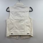 Boston Proper  Proper denim vest in pure white size S Small NWT Photo 3