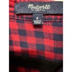 Madewell Red Blue Ex Boyfriend Plaid Flannel in in Albion Plaid Size Small Photo 4