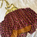 ZARA  Yellow and Purple Patterned Women's Top Photo 2
