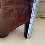 Etienne Aigner  Leather Oxblood Boots Womens Size 7 Heeled Feminine Work Office Photo 6