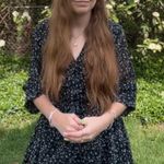 Blue Floral Romper Size M Photo 0