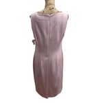 Kasper Women's Sheath Dress Tutu Pink Square Neck Sleeveless Size 12 Photo 4