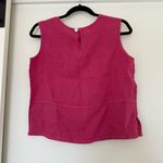 Bryn Walker  Women's Isola 100% Linen Sleeveless Tank Top Pink Slit Blouse XXS Photo 1