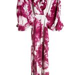S/W/F Magenta Tie Dye Print Plunge V Photo 4