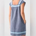 Faherty  Hailee Blue Sleeveless Organic Cotton Dress XS Photo 1