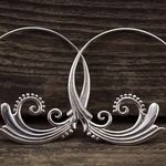 Exquisite Hoop Earrings NWT Silver Photo 1