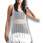 Anthropologie By Fringe Crochet Sweater Tunic Swim Cover - One Size Photo 0