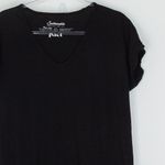 Pact Womens Organic Cotton V Neck Maxi Dress Size L Black Raw Edge Minimalist Photo 1