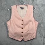 Banana Republic  Vest Shorts Set Linen Blend 12 Orange Herringbone Summer Luxe Photo 1