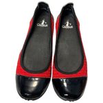 Corkys Coco red woven black patent flats ballerina comfort casual career size 8 Photo 3
