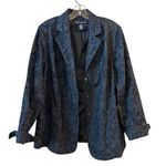 Susan Graver  Printed LK Fusion Cutaway Hem Jacket/Black X-Small Photo 0