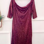 Revelry Off the Shoulder Ember Red Sequin Maxi Dress Gown Size 18 Photo 2