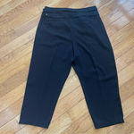 ASOS Double Belted Black High Waisted Trousers cropped wide leg pants Sz US 12 Photo 7