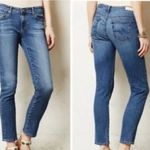 AG Adriano Goldschmied Adriano Goldschmied The Stevie Slim Straight Capri Dark Wash Blue Size 27 Photo 1