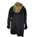 Burberry vintage trench coat nova check black hoodie women's size 8 Photo 1