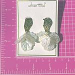 Urban Soul snow sea shell flower drop earrings gold tone reflective multicolors Photo 2