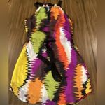 Trina Turk  Halter Wavelengths colorful tie dye sleeveless silk mini Dress 4 Photo 4