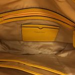 Calvin Klein  Sadia oatmeal Canvas yellow trim Hobo Shoulder Bag Women's 14”x11”‎ Photo 10