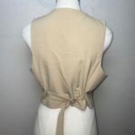 Bardot Callie Beige Tailored Vest Waistcoat L US 8 NWT Quiet Luxury Suiting Photo 2