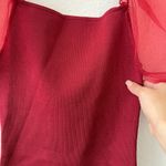 ASTR New The Label Darling Mesh Puff Sleeve Bodysuit Size Medium Photo 3