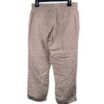 Tribal Pants Womens Small Beige Linen Blend Cropped Button Pocket Relaxed Fit Photo 1