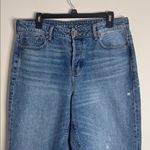 American Eagle Outfitters Tomgirl Light Blue Distressed Rigid Denim Jeans sz 10 Photo 2