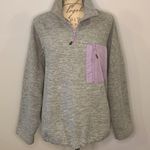 Monki Foo funnel neck fleece quarter zip relaxed loose fit pullover M Photo 3