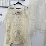 Pakistani Indian Designer 4pc Maxi Dress New White Size M Photo 8