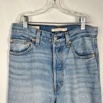Levi's Ribcage Straight Ankle Crop Light Wash Button Fly Big E Re-release Jeans Photo 2