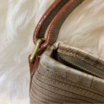Brahmin  MINI ASHER in CABANA VINEYARD Cream & Brown GENUINE LEATHER HANDBAG Photo 6