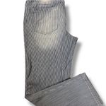 Chico's CHIC0'S PLATINUM STRETCH BLUE/WHITE PINSTRIPE ANKLE JEANS SIZE  2 Photo 4