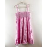 ZARA Tiered Poplin Ruffle Hem Pastel Midi Dress Pink Large Photo 3