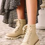 Arlene Combat Boot 6.5 Beige Tan Photo 0