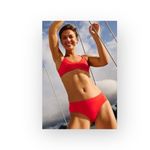 Athleta new ๐ค Triangle Tie Back Clean Full 2PC Bikini Set ๐ค Poppy Orange ๐ค XL Photo 1